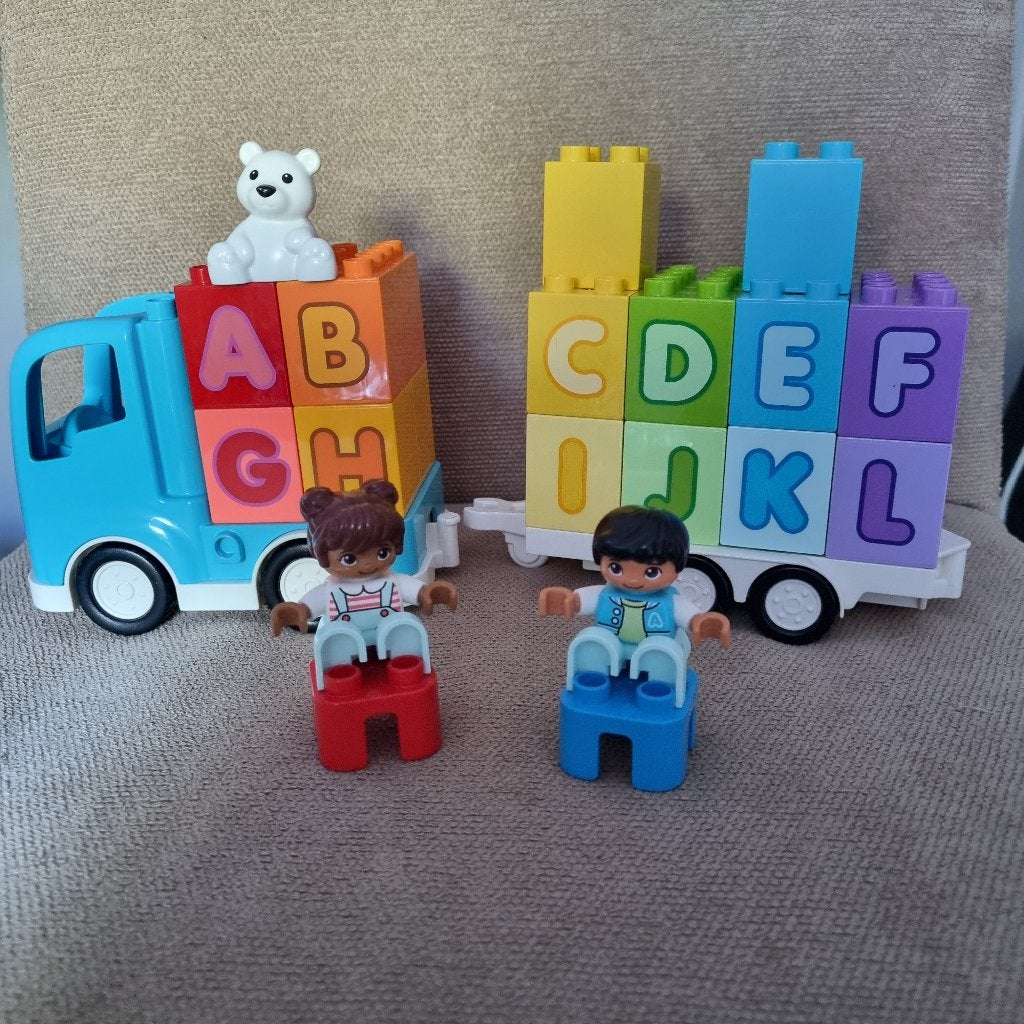 Lego Duplo Letterauto, Ophalen, Zo goed als nieuw, Compleet, Duplo