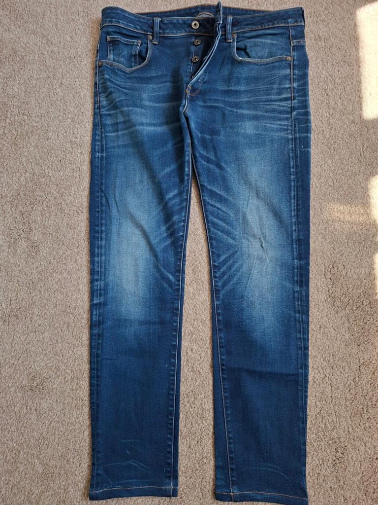 G-Star raw 3301 slim mt XL, G-Star Raw, Blauw, Overige jeansmaten, Ophalen of Verzenden