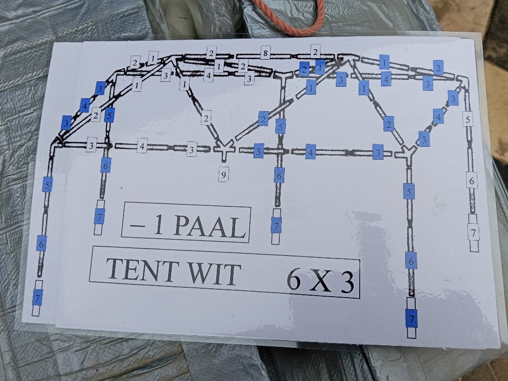 Partytent, Tuin en Terras, Partytenten, Gebruikt, Partytent, 2 meter of meer, 5 tot 8 meter, Minder dan 4 meter, Ophalen