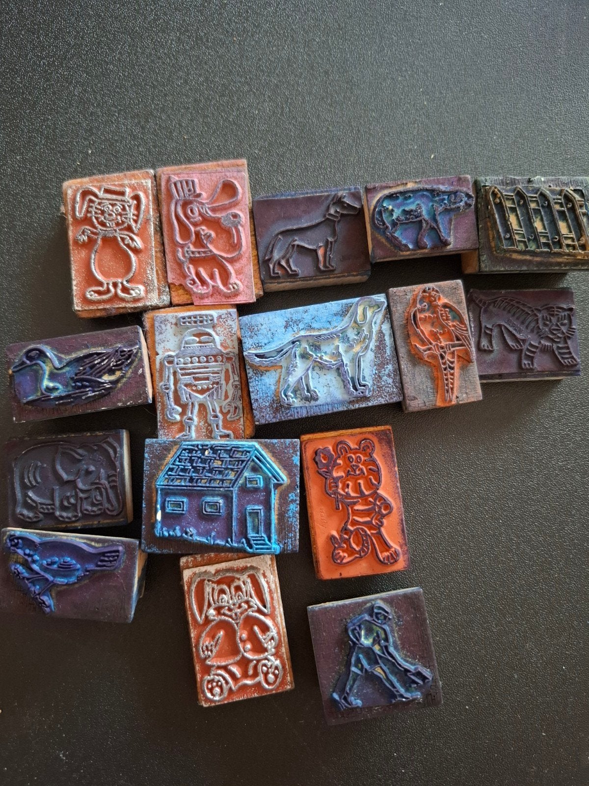 16 leuke houten stempels., Ophalen of Verzenden, Houten stempel
