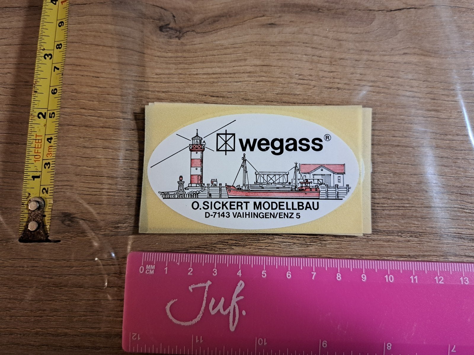 Sticker Wegass O. Sickert Modellbau Vaihingen, Verzamelen, Ophalen of Verzenden