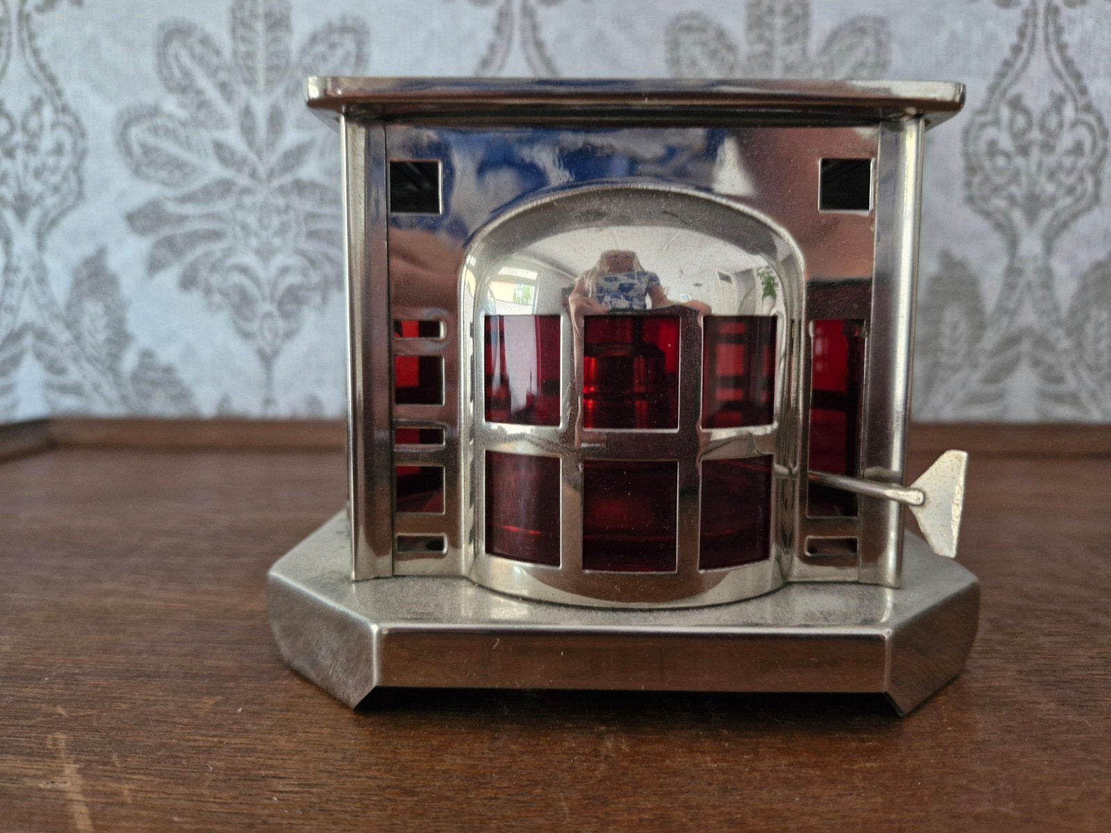 Antiek Art Deco theelicht/rechaud - KMD Daalderop Tiel, Ophalen of Verzenden