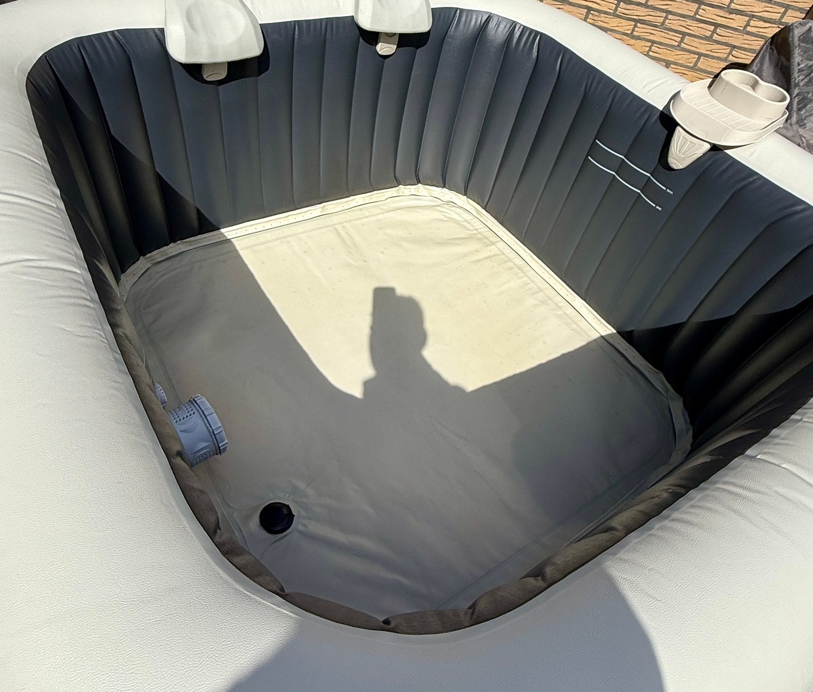 Intex Pure Spa Greystone Deluxe opblaasbare spa - 4 persoons, Tuin en Terras, Ophalen, Zo goed als nieuw, Grondzeil
