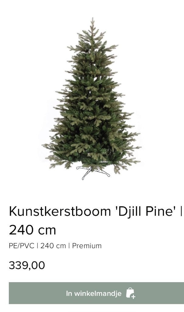 *NIEUW* Djill Pine kerstboom 240cm nieuw in doos 50% korting, Diversen, Kerst, NVT, Nieuw, NVT, Ophalen of Verzenden