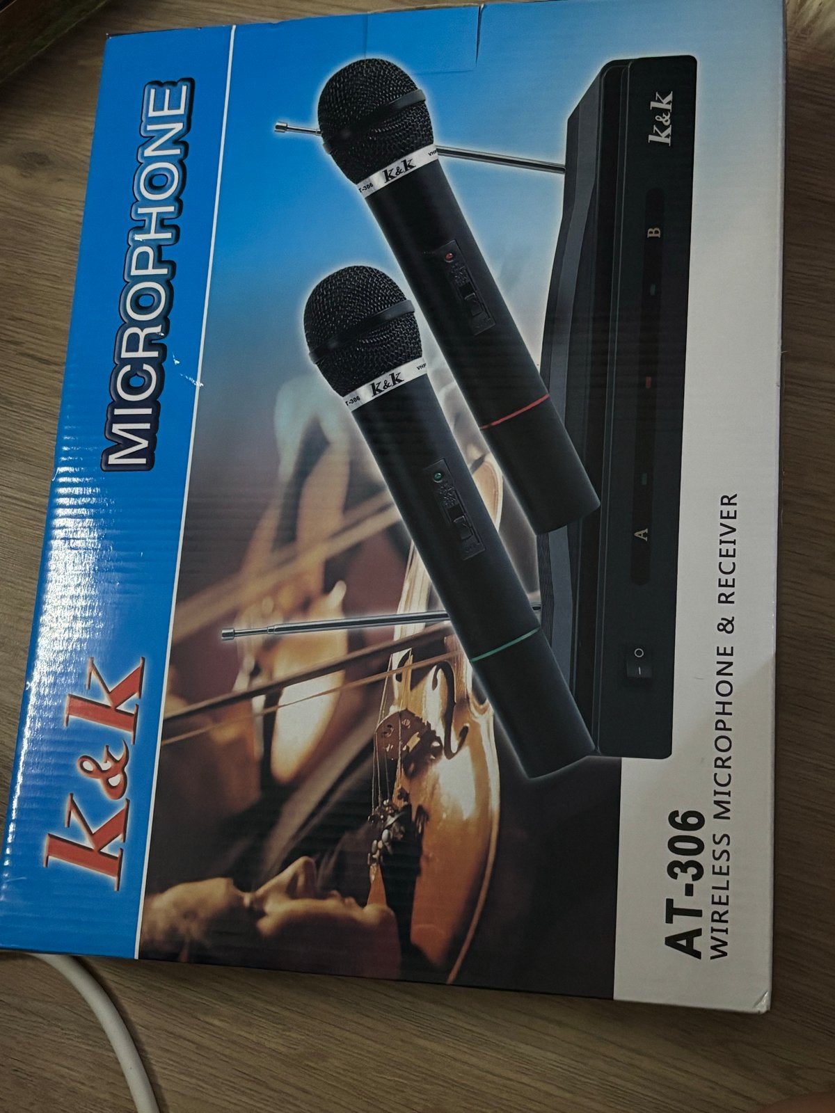 K&K AT-306 Draadloze Microfoon Set met Ontvanger, Ophalen of Verzenden, Nieuw, Zangmicrofoon, Draadloos