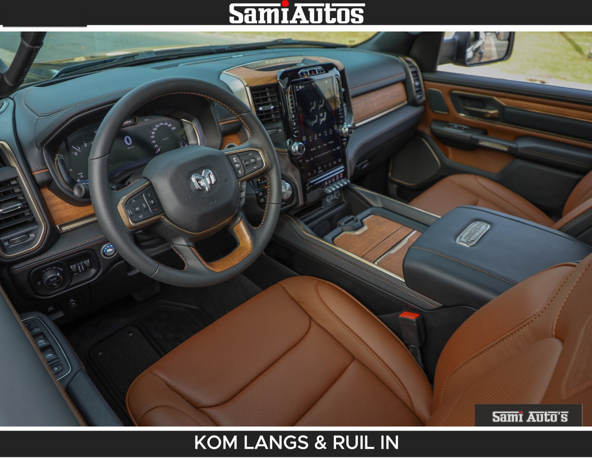 Dodge Ram LONGHORN BRUIN LEDER 5,7L V8 HEMI | VIRTUAL | HEAD, Automaat, Gebruikt, 5654 cc, Met garantie (alle)