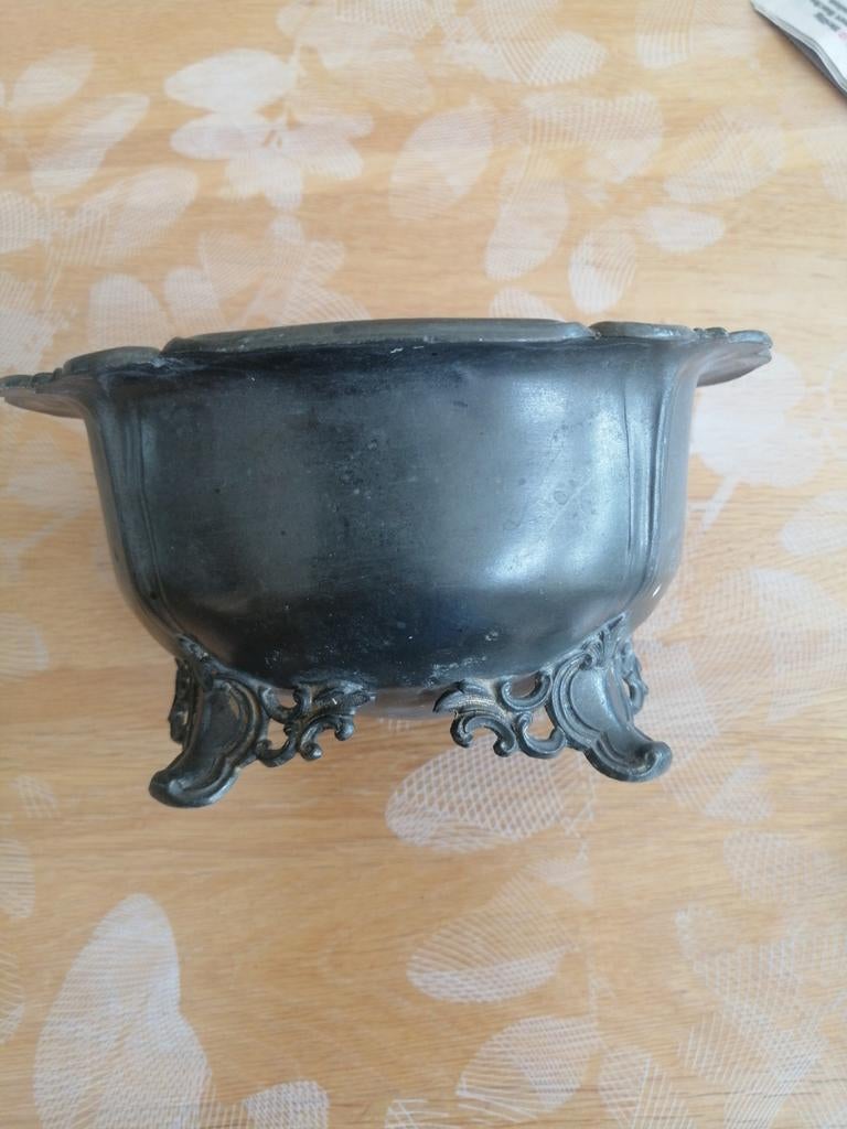 Tinnen schaaltje, Verzenden, Rond, Aardewerk, Minder dan 40 cm