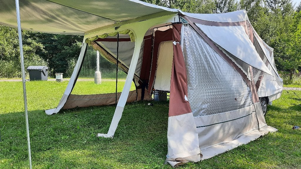 Vouwwagen Camplet- Savanne met stalling, Ophalen, Beige, Aanwezig, Camp-Let