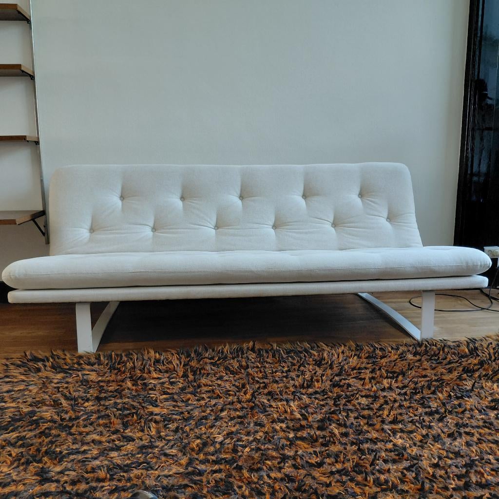 Artifort C684 Kho Liang Ie  vintage 3-zits bank ecru 1970, Ophalen, Gebruikt, 150 tot 200 cm, Driepersoons