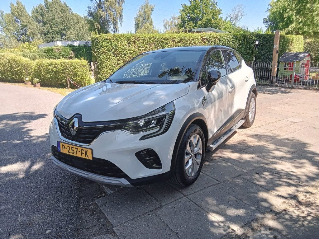 Renault Captur TCe 90pk GPF 2022 Wit, Auto's, Voorwielaandrijving, Leder en Stof, Wit, 1200 kg