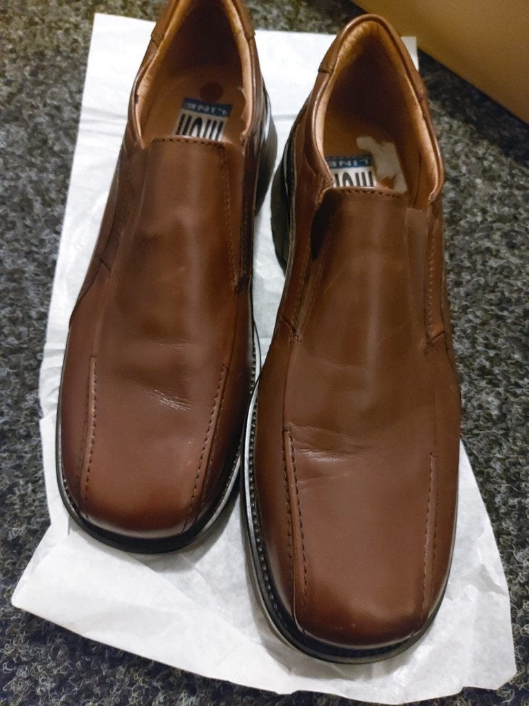 Heren schoenen instappers Mt 46 Nieuw !!!, Bruin, Nieuw, "High Line", Loafers