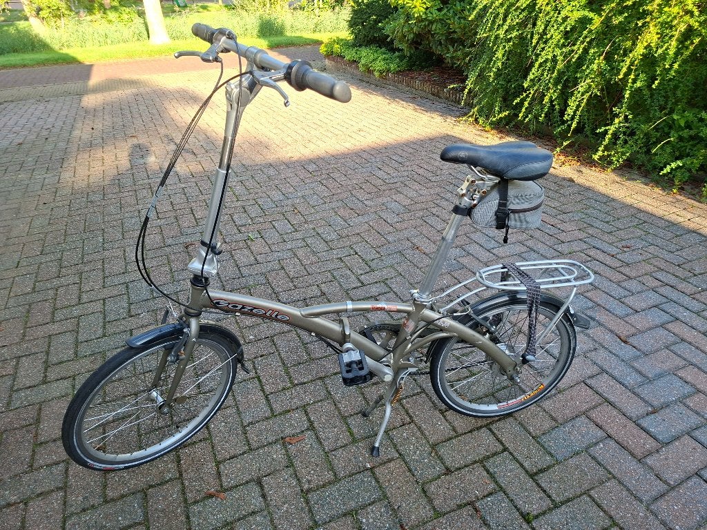 Gazelle vouwfiets aluminium, 7 versnellingen en handremmen, Ophalen, 20 inch of meer, Gebruikt, Velgrem