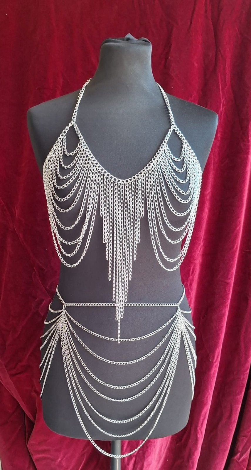 Zilverkleurige Body Chain - Festival & Party Accessoire, Ophalen of Verzenden, Nieuw
