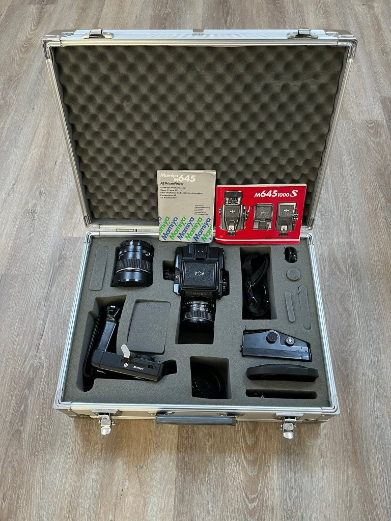 Mamiya 645j Analoge Middenformaat Camera met Accessoires, Ophalen of Verzenden, Zo goed als nieuw, Spiegelreflex, Overige Merken