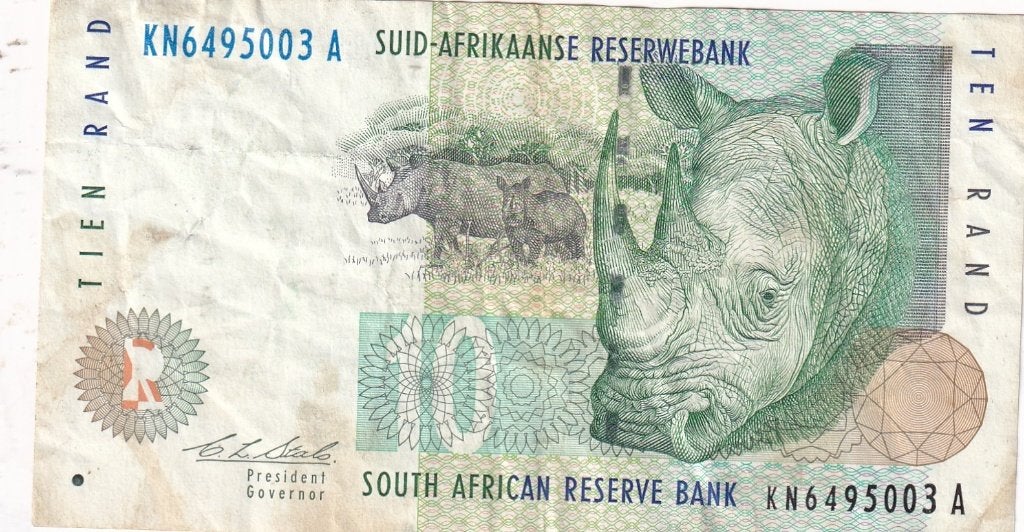 Zuid Afrika 10 rand 1993, Verzenden, Zuid-Afrika, Los biljet
