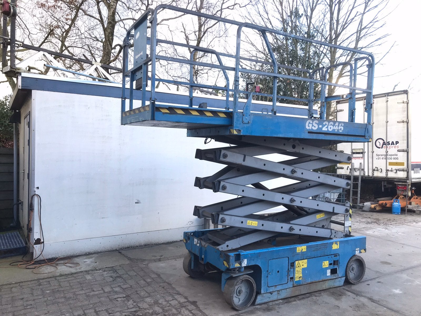 Hyster Heftruck 3 tons - Wacker Trilplaat  DPU 100-70 cm, Ophalen, Hoogwerker