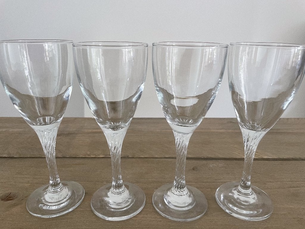 Prachtige, vintage kristallen wijnglazen!, Ophalen of Verzenden