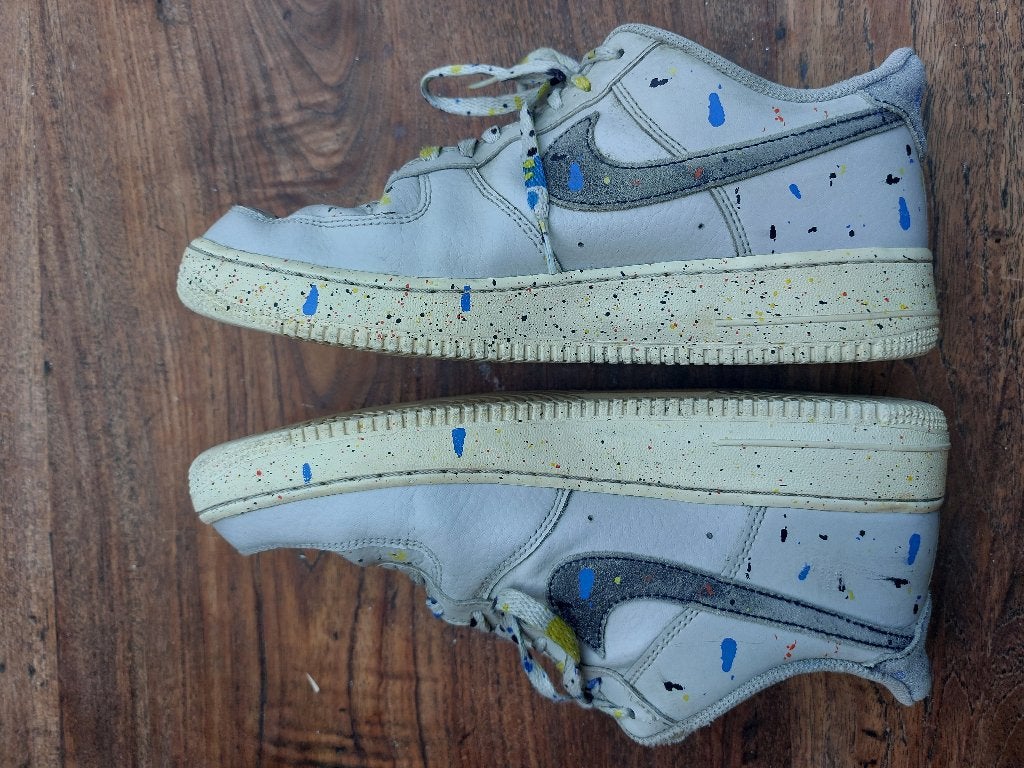 Nike Air Force 1 Paint Splatter sneakers gympen 43 (27.5 cm), Wit, Nike, Ophalen of Verzenden, Sneakers of Gympen