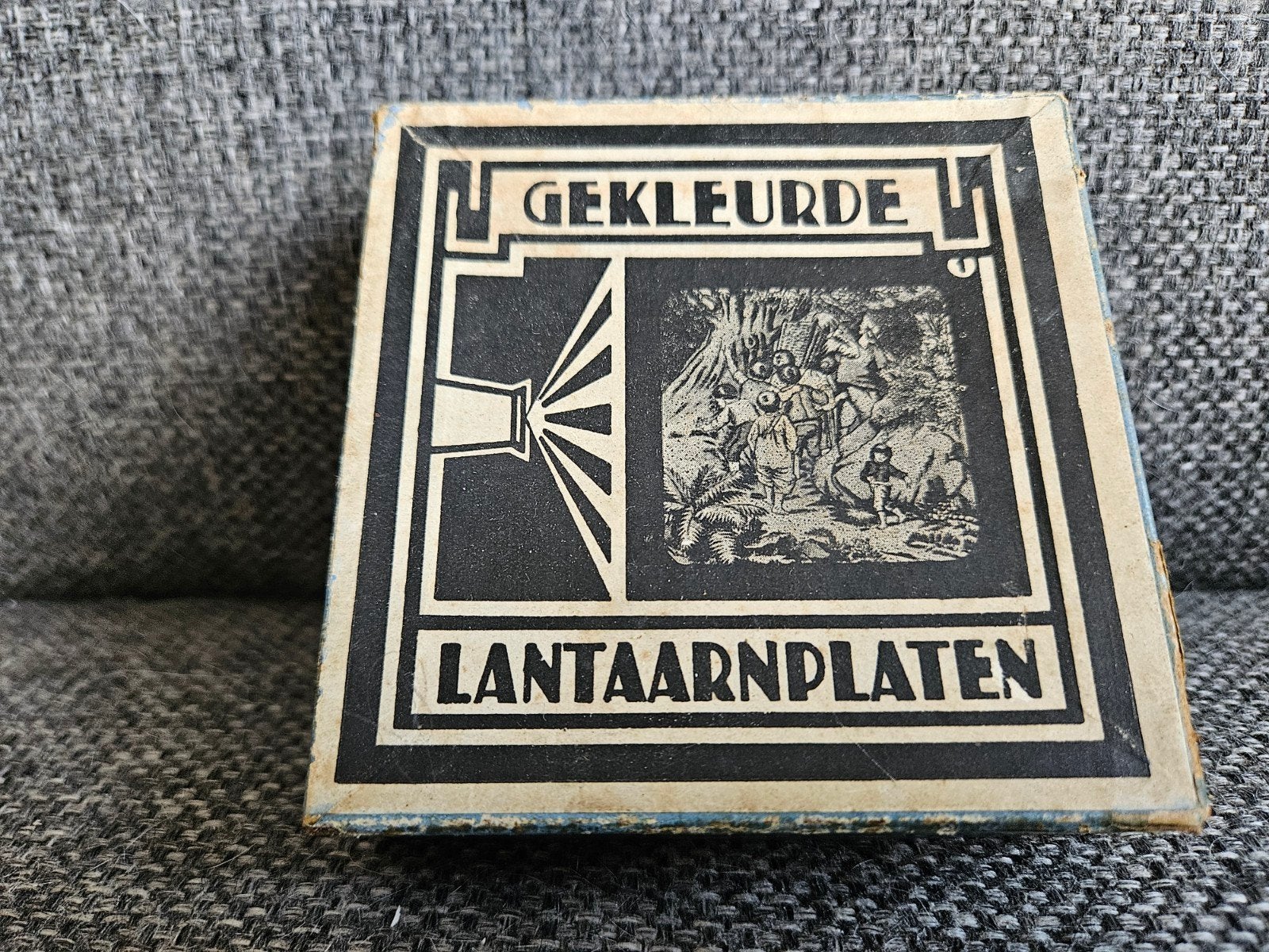 Antieke Gekleurde Lantaarnplaten - Hans en Grietje, Ophalen of Verzenden