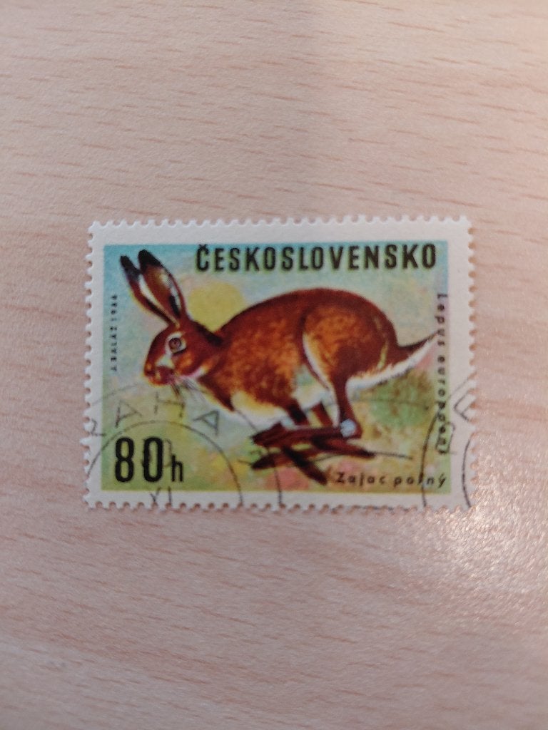 Tsjechië haas, konijn, Verzenden, Overige landen, Gestempeld
