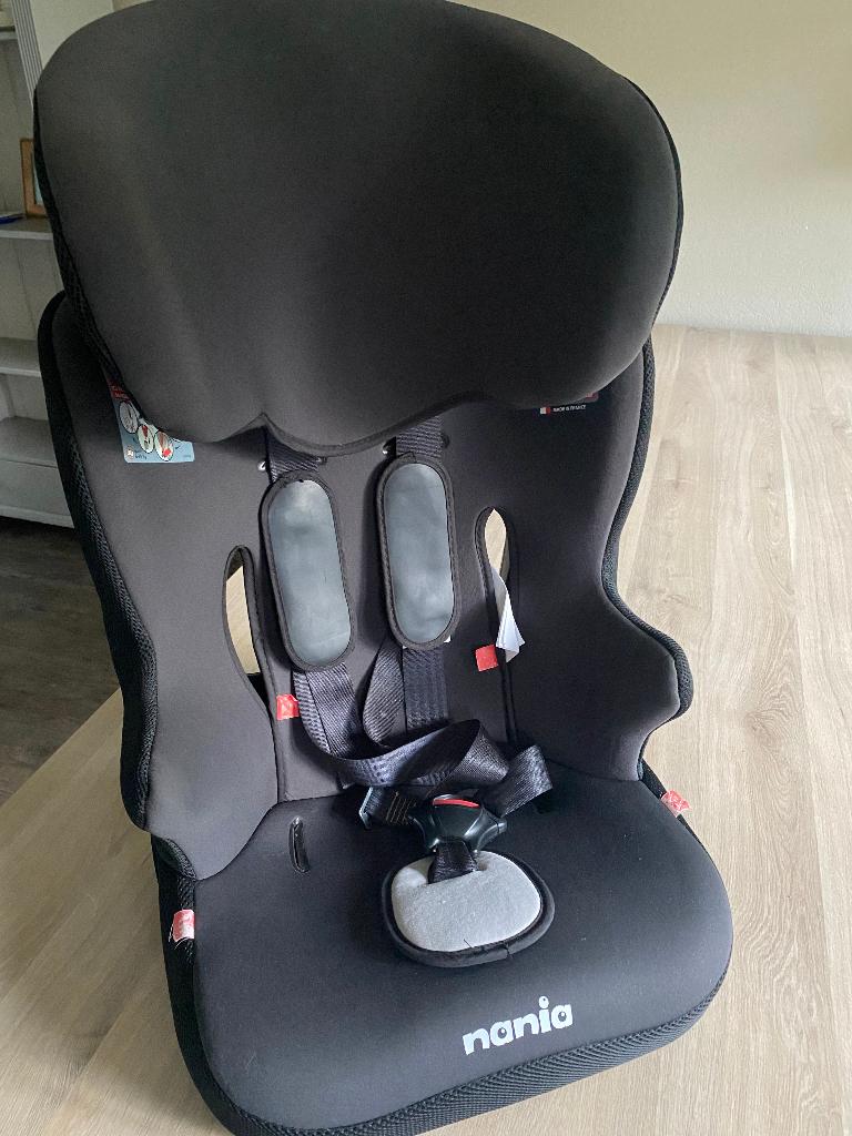 Nania autostoel zwart, Verstelbare rugleuning, 9 t/m 36 kg, Ophalen, Overige merken