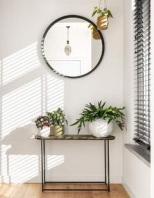 IKEA Langesund spiegel - zwart, Ophalen, Rond, Zo goed als nieuw, 75 tot 100 cm