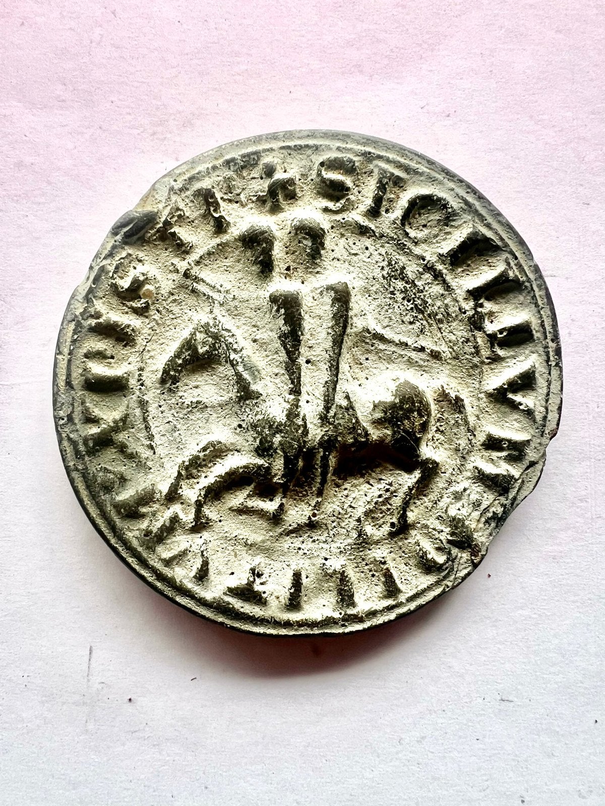 Tempelier zegel, seal Knights Templar, Ophalen of Verzenden, Vóór koninkrijk, Overige waardes