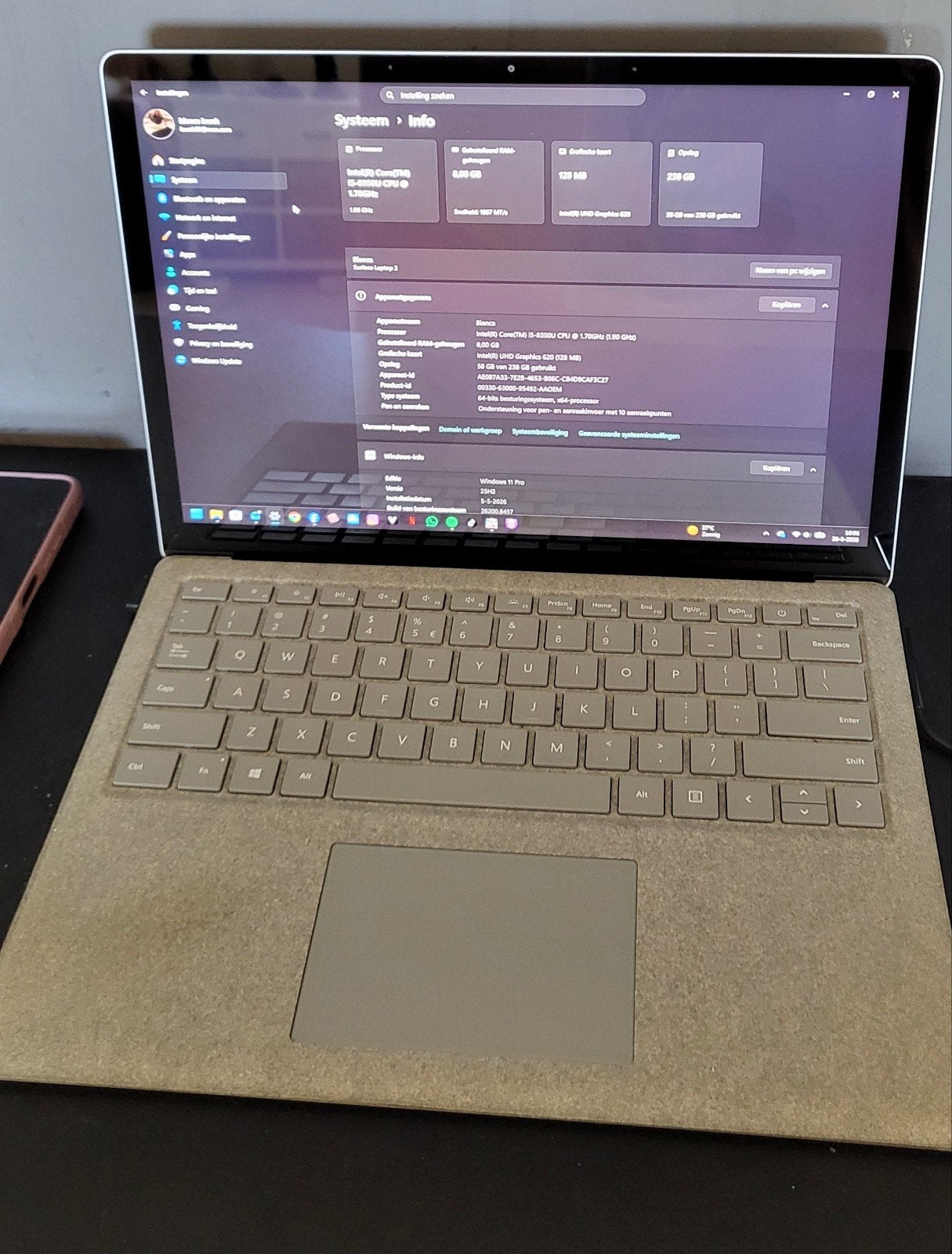 surface Laptop 2, Ophalen, Zo goed als nieuw, 13 inch, 2 tot 3 Ghz