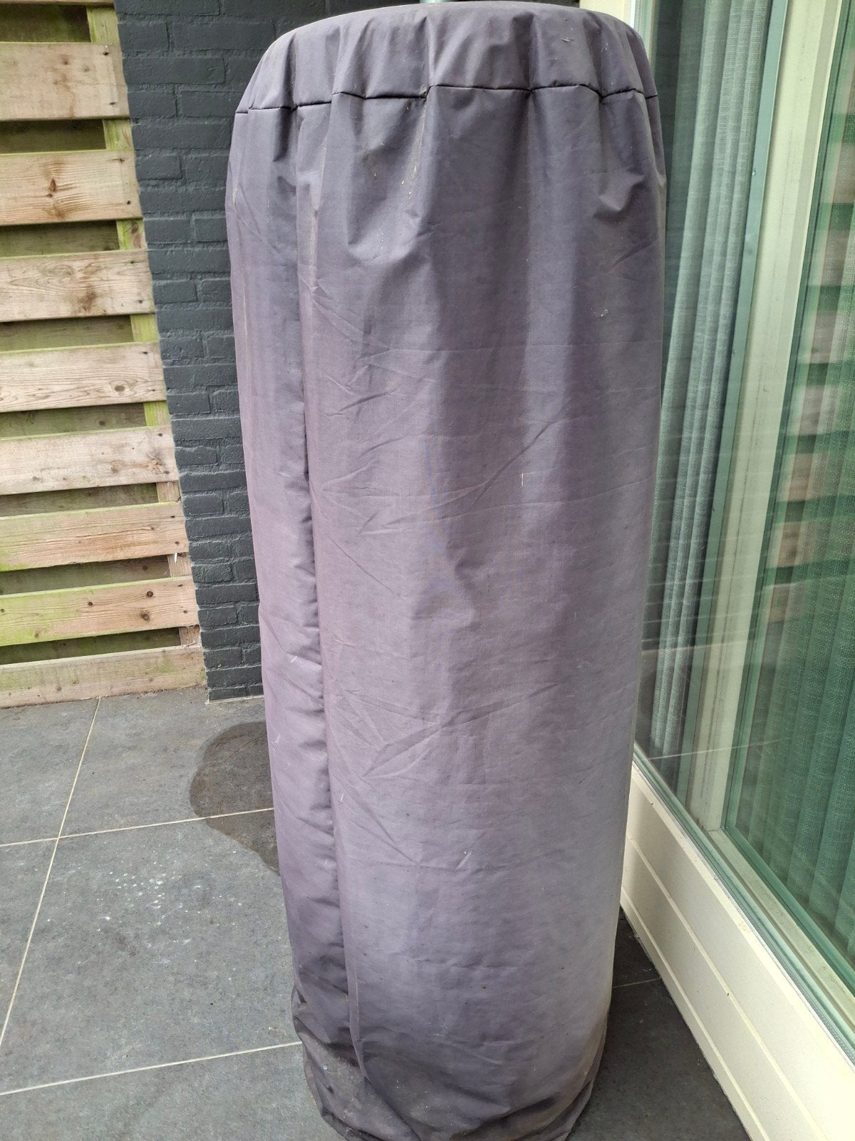 Terrasverwarmer op gas, 140 cm hoog, in uitstekende staat, Tuin en Terras, Terrasverwarmers, Ophalen, Zo goed als nieuw, Gas, Vloer