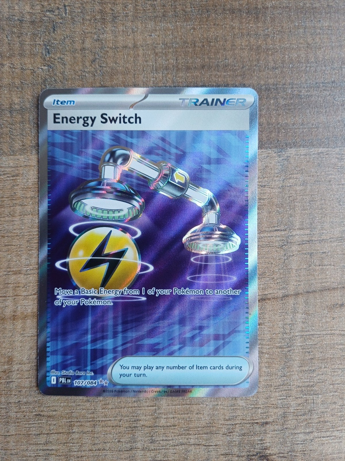 Pokémon Pitch Black 107 Energy Switch PBL 107, Ophalen of Verzenden, Nieuw, Losse kaart, Foil