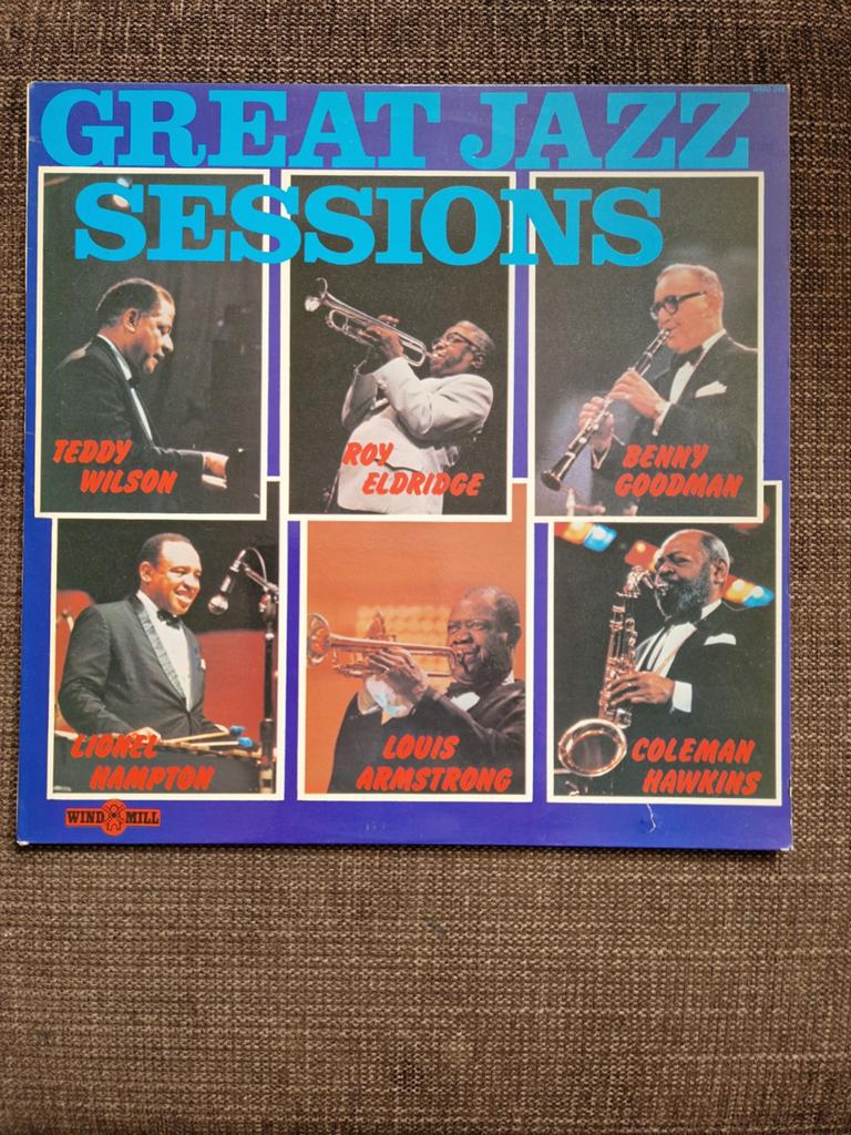 Great Jazz Sessions LP - Louis Armstrong, Benny Goodman, Ophalen of Verzenden, Gebruikt, 12 inch, Jazz