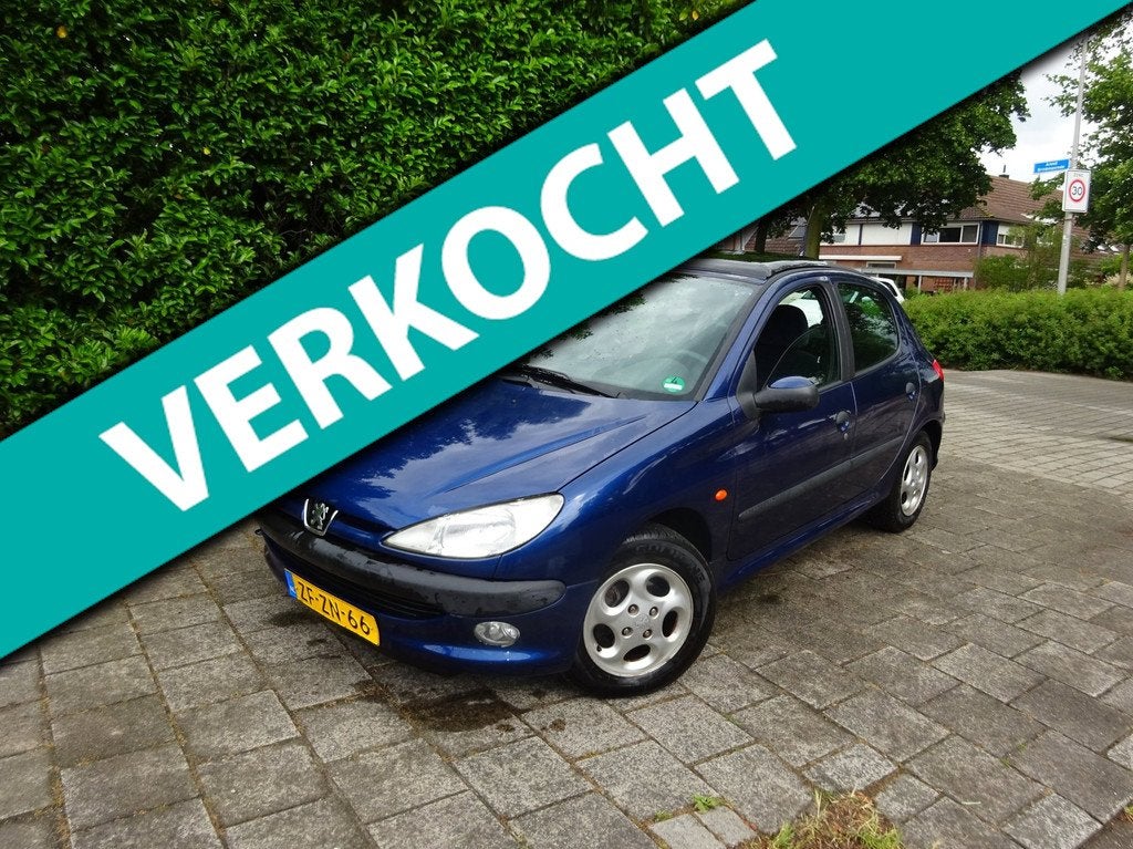 Peugeot 206 1.4 Roland Garros AUTOMAAT MET JAAR APK AIRCO, Blauw, Bedrijf, 75 pk, 955 kg