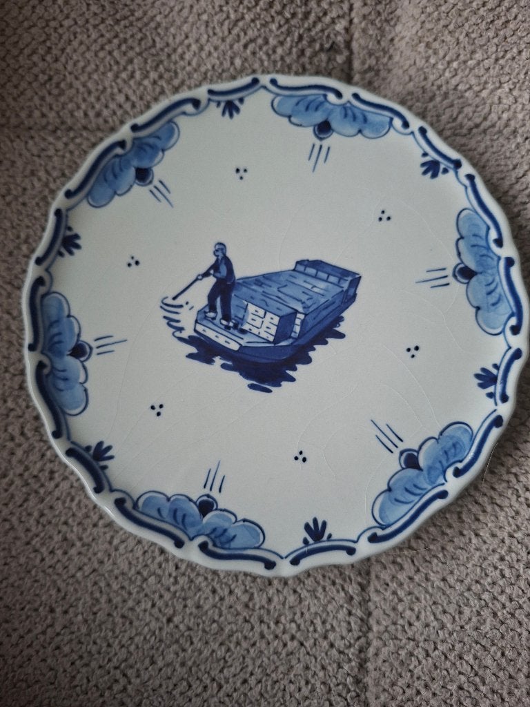 Delfts Blauw Gedenkbord Coöp. Groentenveilingver. Pijnacker, Antiek en Kunst, Ophalen