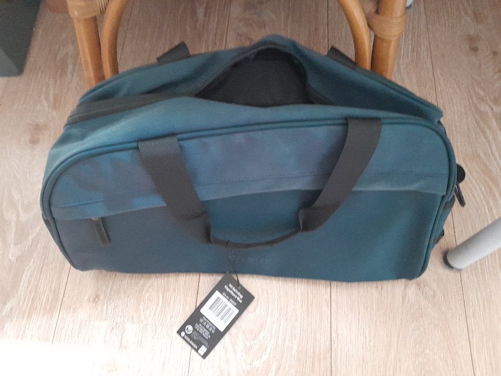 Reistas Napolitana blue PU retrobag A norlander collection, Ophalen, 40 tot 60 cm, 30 cm of meer, Blauw