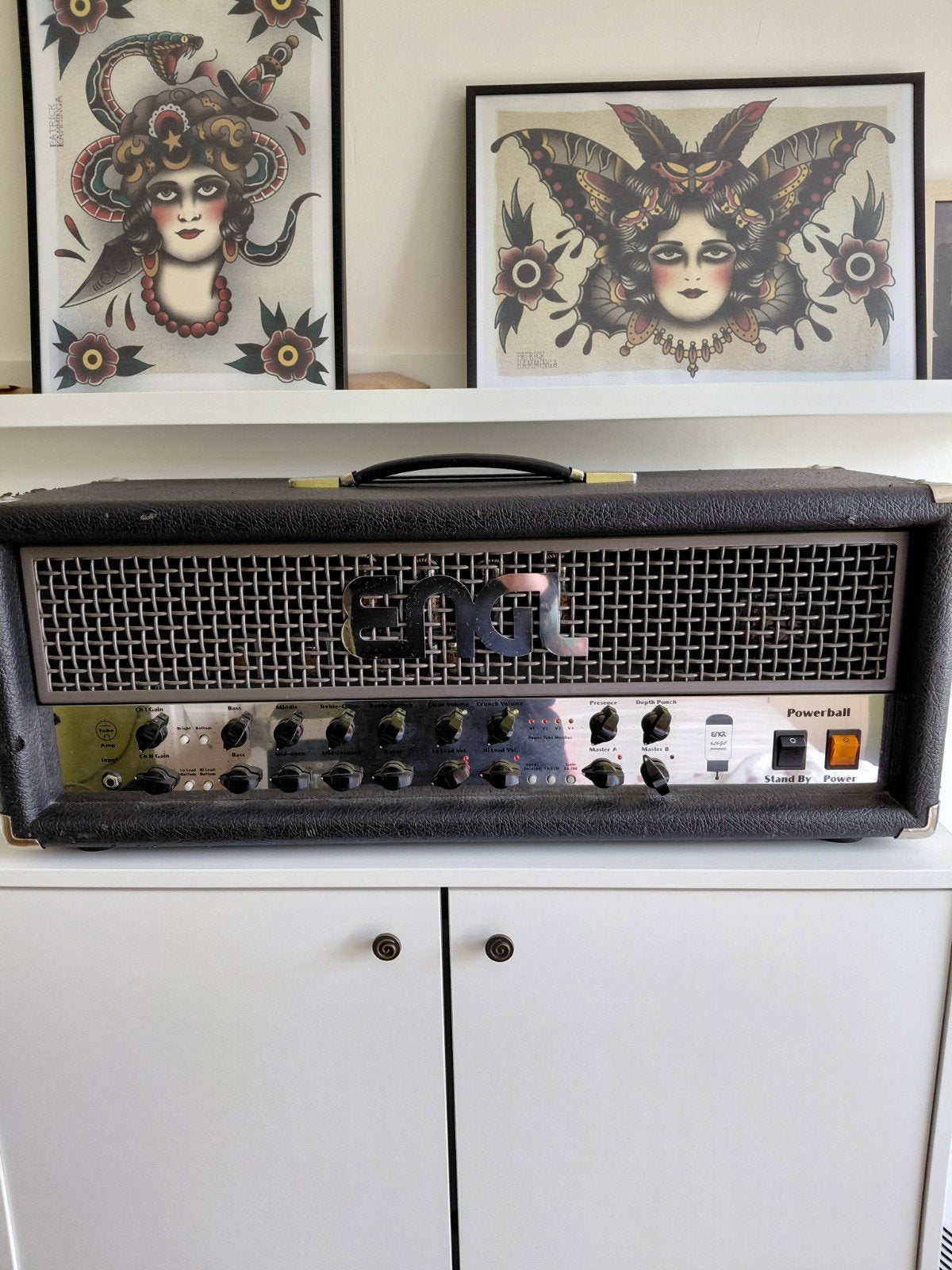 ENGL Powerball 100W Tube Head 1+ Custom Flight, Ophalen, Gebruikt, 100 watt of meer