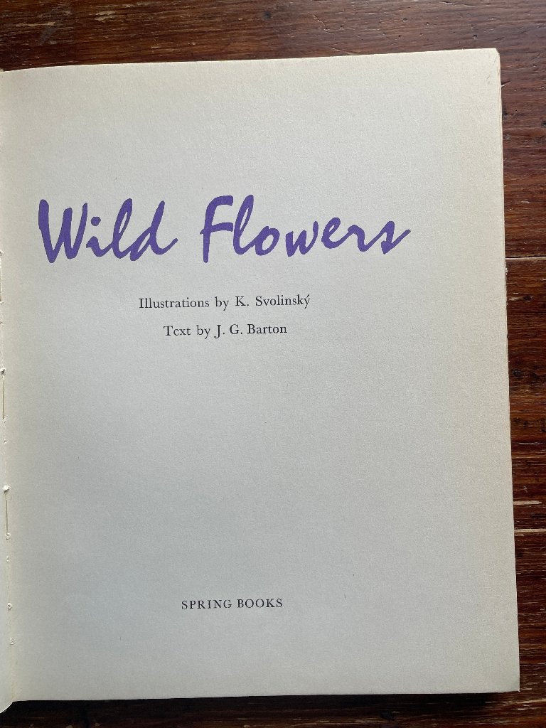 J.G. Barton Wild Flowers 1964 Taal = Engels, Gelezen, Bloemen, Planten en Bomen, Ophalen of Verzenden, J.G. Barton en K. Svolinsky