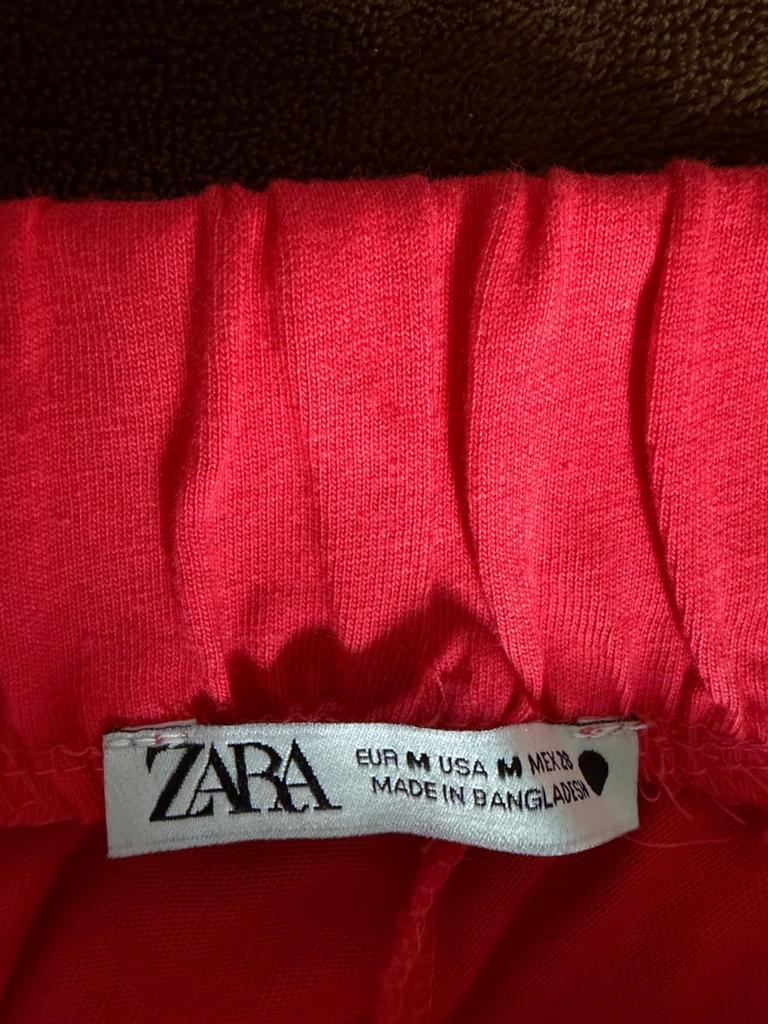 Zara rode broek met strik - Maat M, Maat 38/40 (M), Ophalen of Verzenden, Zo goed als nieuw, Lang