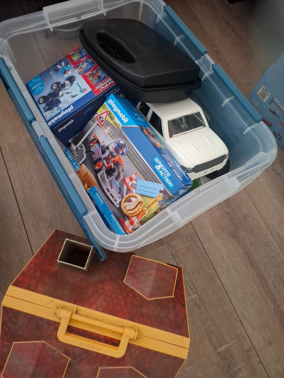 Playmobil bak met diverse sets en onderdelen, Kinderen en Baby's, Ophalen, Gebruikt, Complete set, Voertuig