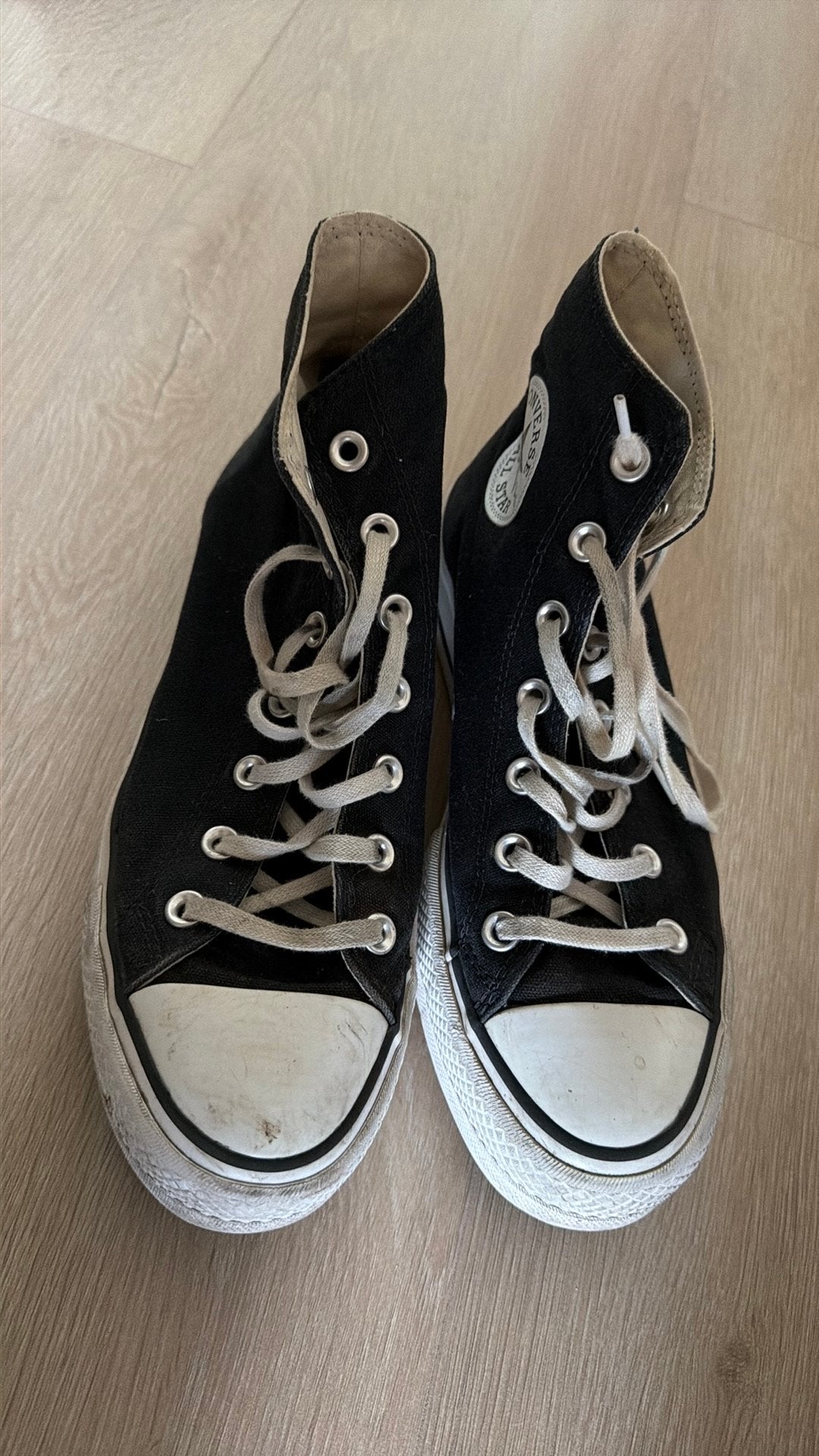 Afgetrapte converse all star, Kleding | Dames, Verzenden, Gedragen, Zwart, Sneakers of Gympen