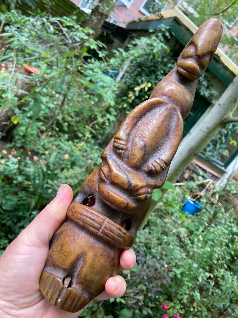 Kristallen Schedel Hongshan Jade Zonnegod Sjamaan met Draak, Ophalen of Verzenden
