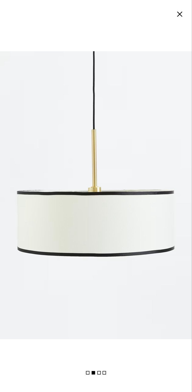 H&M Home, hanglamp met textiel kap en E27 fitting, Ophalen, Zo goed als nieuw, Metaal, E27 (groot)