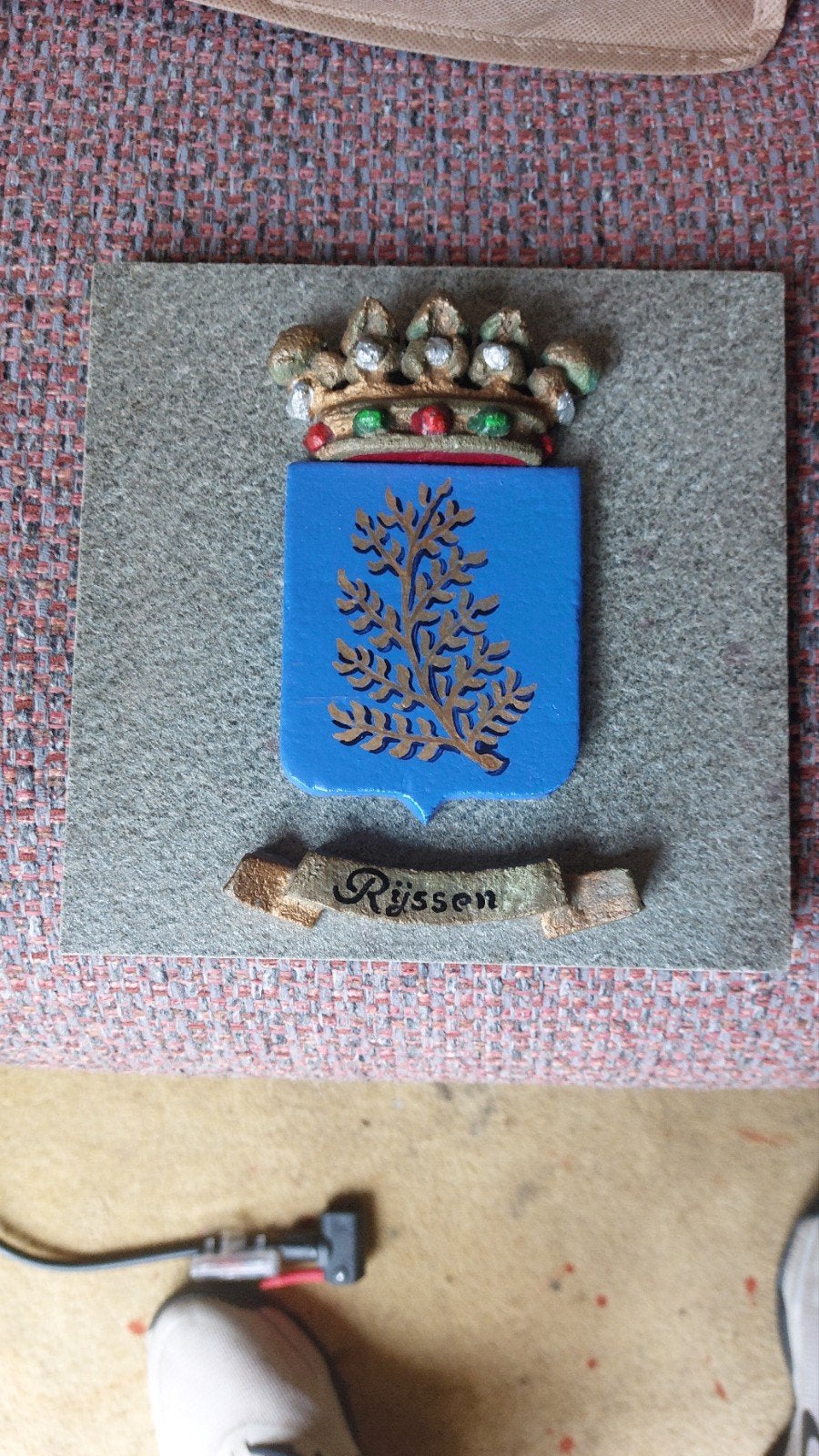 Wapenschild Rijssen - Atelier Ravenna, Antiek en Kunst, Overige onderwerpen, Ophalen of Verzenden, Handgemaakt, Wanddecoratie