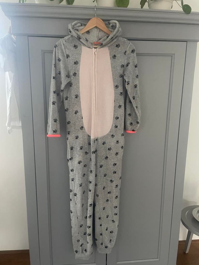 Hema Onesie Kat Maat 146-152, Ophalen of Verzenden, Zo goed als nieuw, Jongen of Meisje, Nacht- of Onderkleding