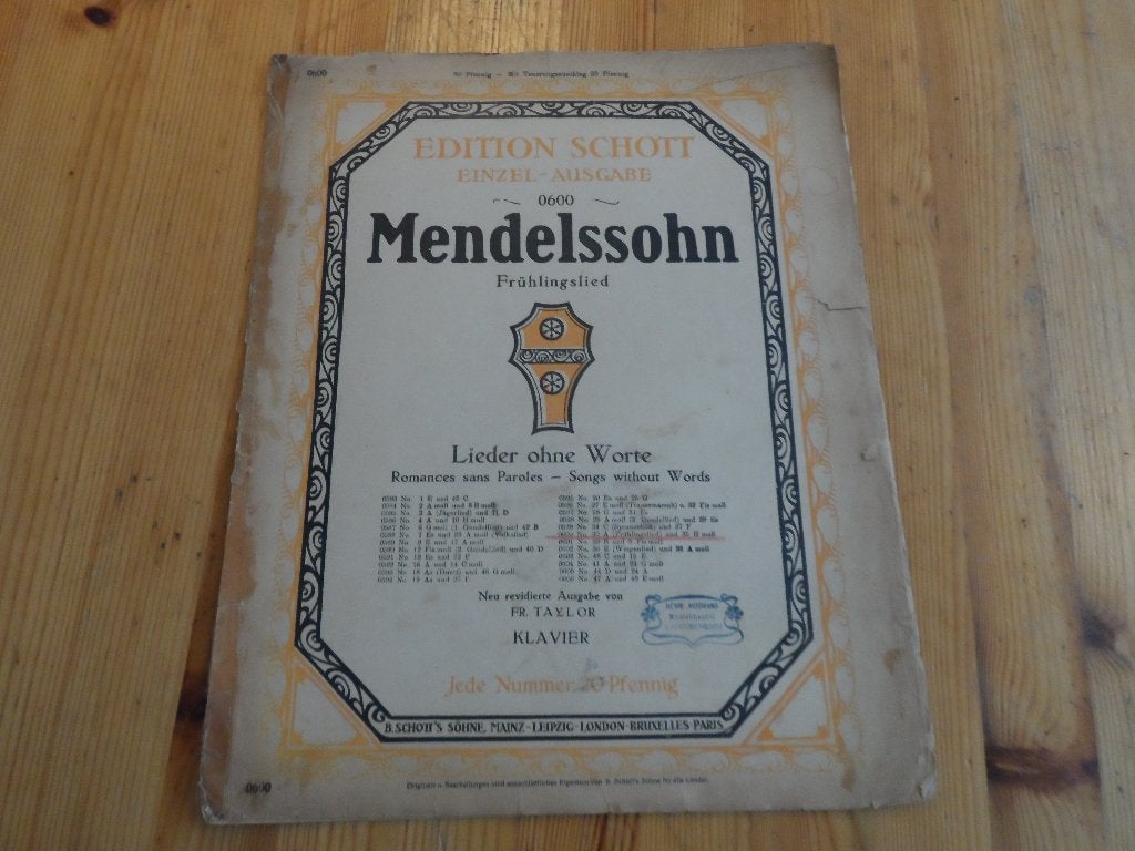 Mendelssohn - lieder ohne worte, Gebruikt, Klassiek, Ophalen of Verzenden, Artiest of Componist