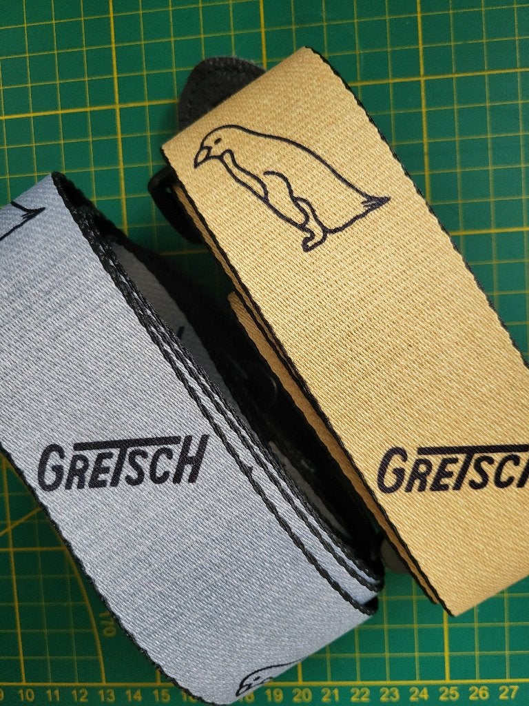 Gitaarband / Guitar Strap GRETSCH penguin, Ophalen of Verzenden, Zo goed als nieuw, Elektrische gitaar