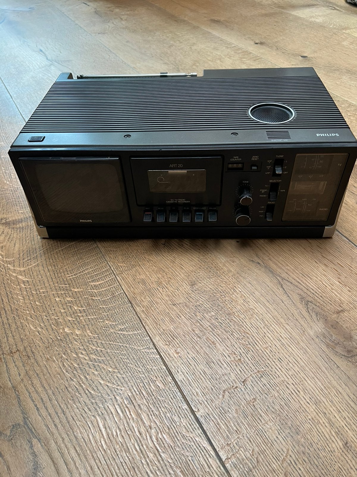 Philips ART 20 iconische vintage multimediaset ui 1980 Japan, Audio, Tv en Foto, Cassettedecks, Ophalen, Philips