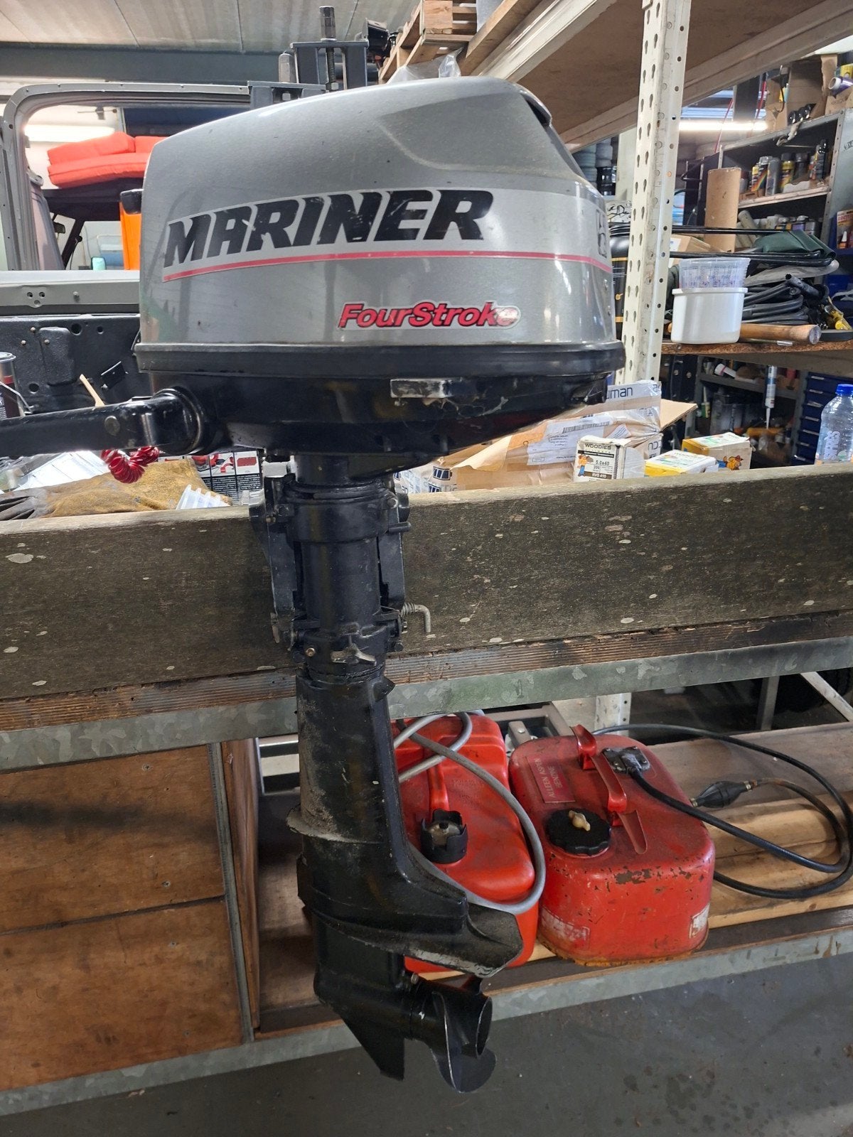 Mariner FourStroke 5 pk buitenboordmotor, Gebruikt, Minder dan 5 pk, Viertaktmotor, Onbekend