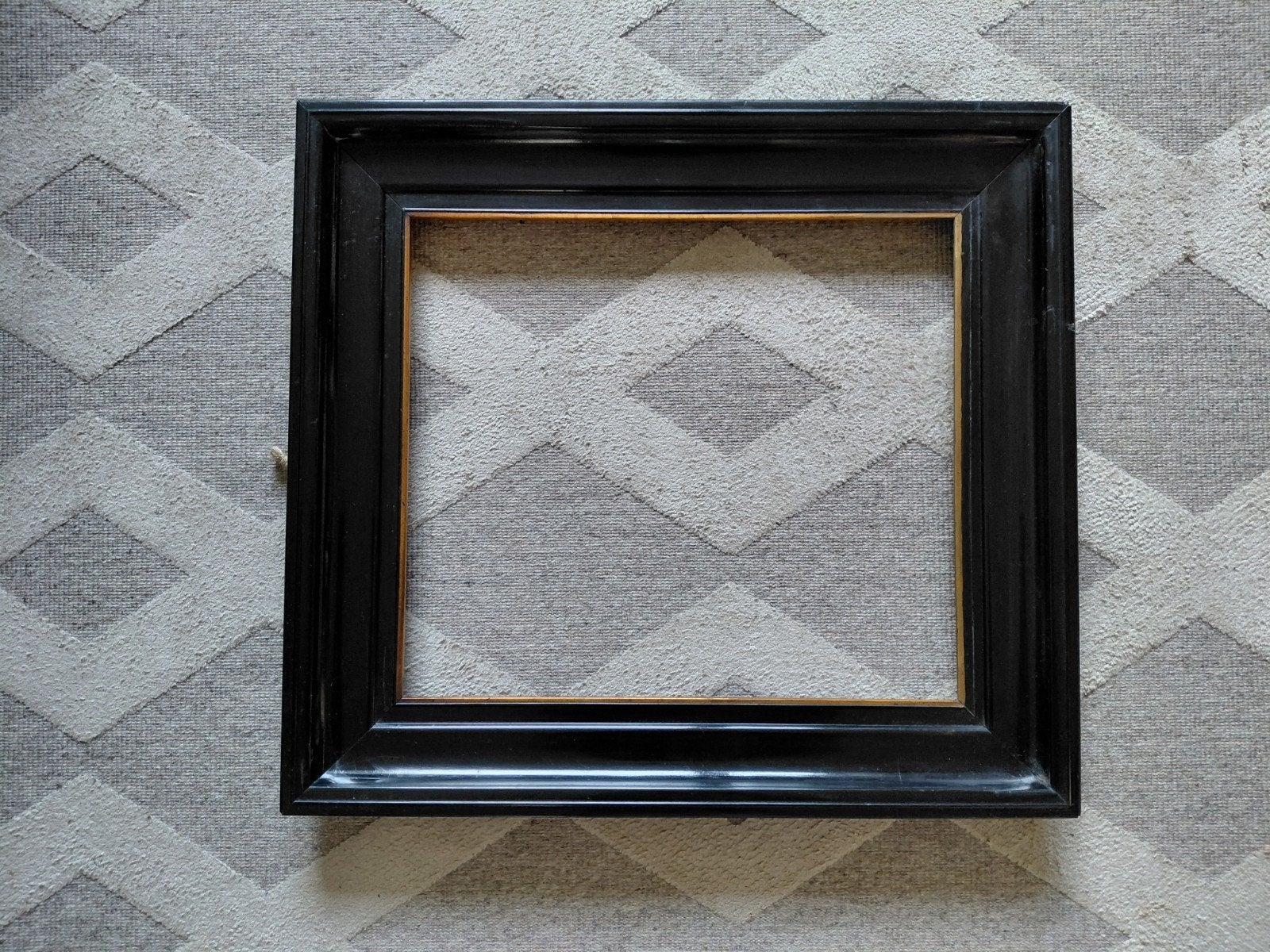 Antieke houten schilderijlijsten. Zwart en goud., Ophalen, Hout, Goud