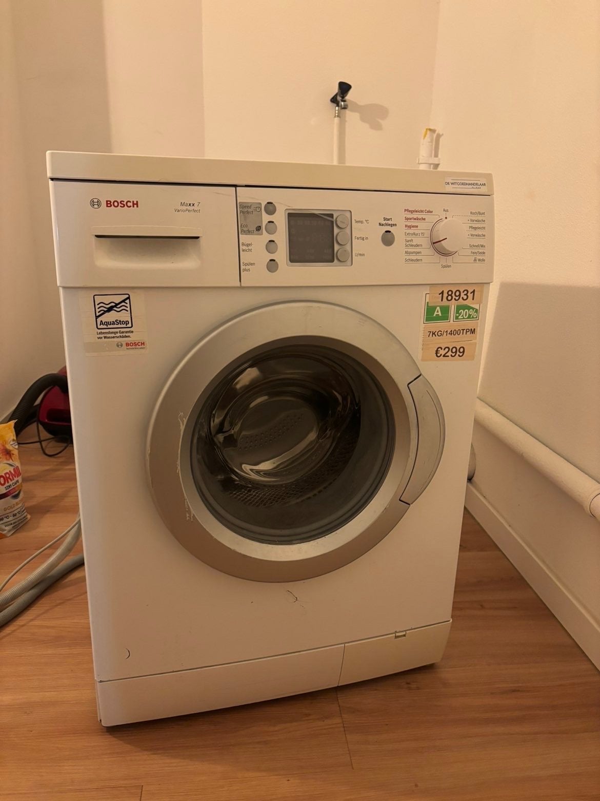 Bosch Maxx 7 Wasmachine - 7kg, 1400 toeren, Energieklasse A, Witgoed en Apparatuur, Gebruikt, Ophalen of Verzenden, 85 tot 90 cm