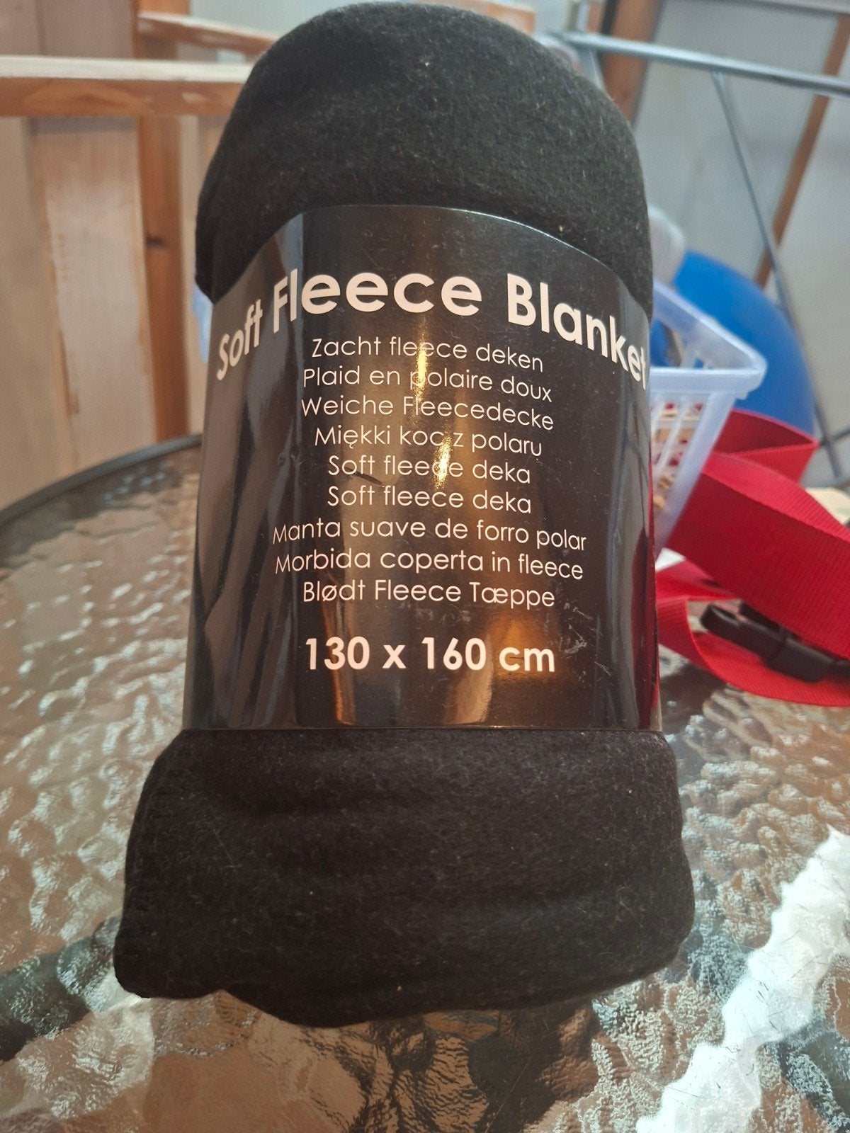 Zwarte fleece deken (NIEUW), Ophalen of Verzenden, Nieuw